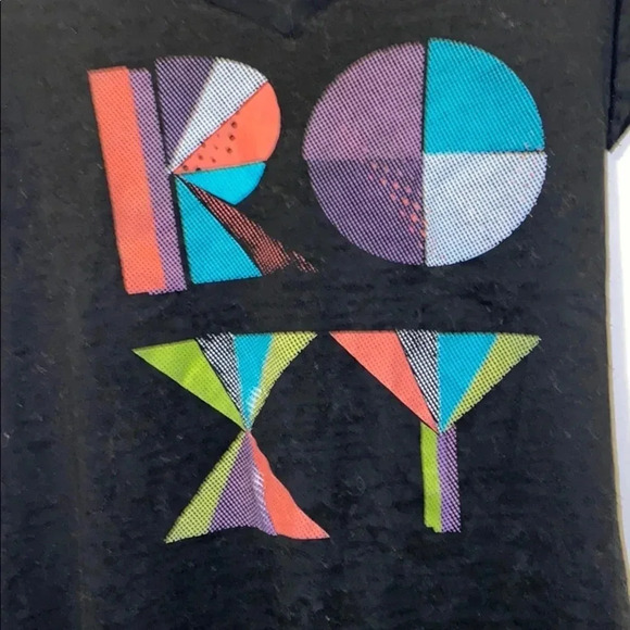 Roxy black short sleeve  women’s T-shirt sz Medium - Picture 3 of 12